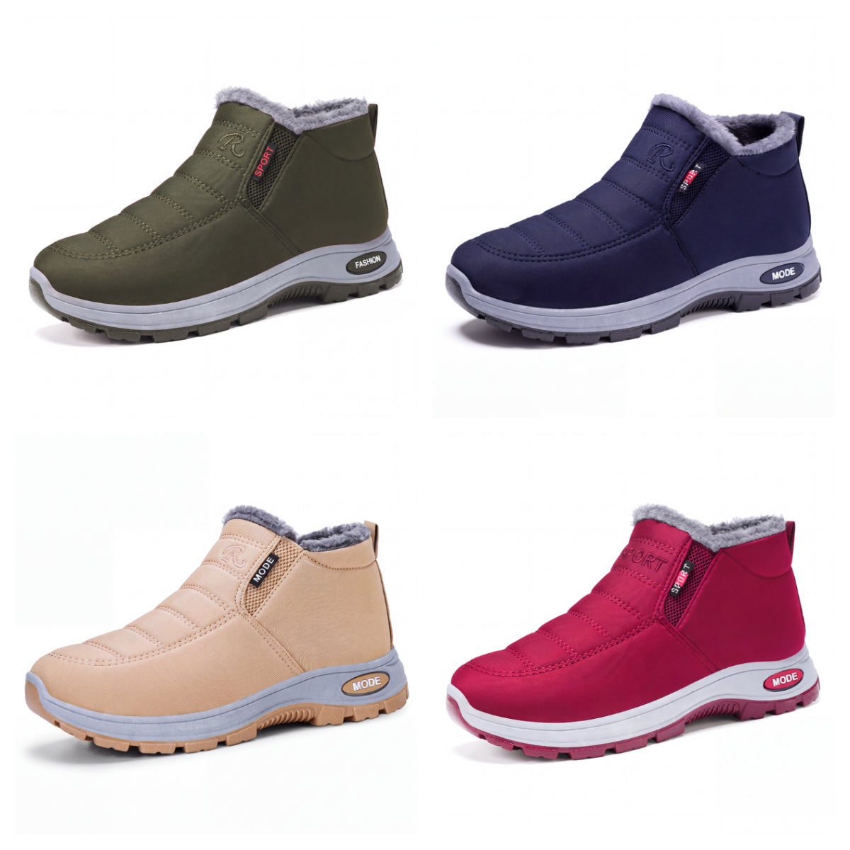 👢 Warme Füße ohne lästiges Schnüren – Winter-Slip-On Boots mit Plüschfutter