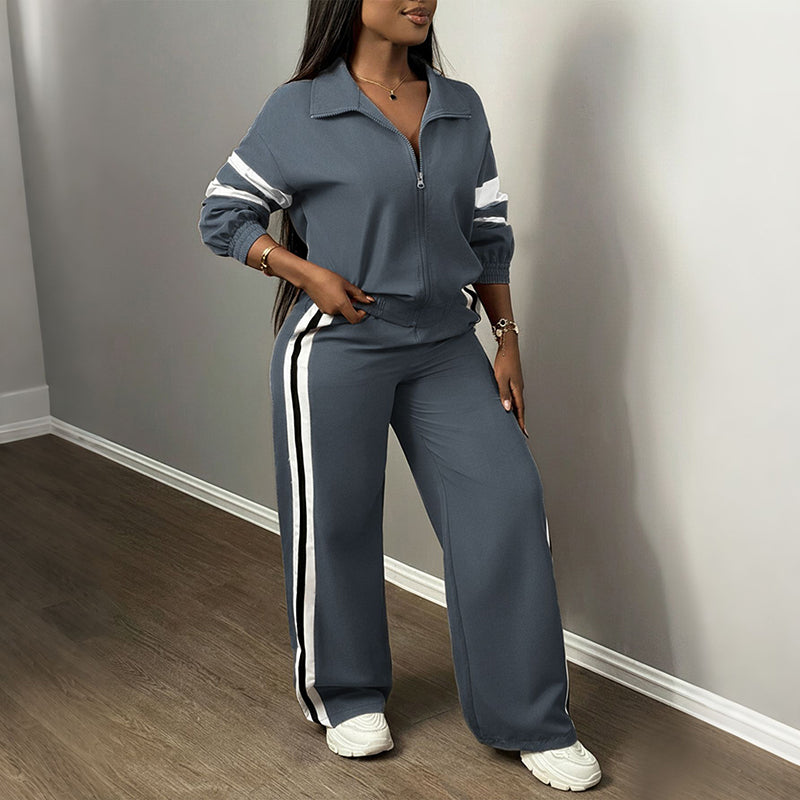 📢🎉50%Rabatt!!!🛍️✨ Damen-Casual-Sweatshirt & Weithosen-Set – Bequem, lässig & immer passend