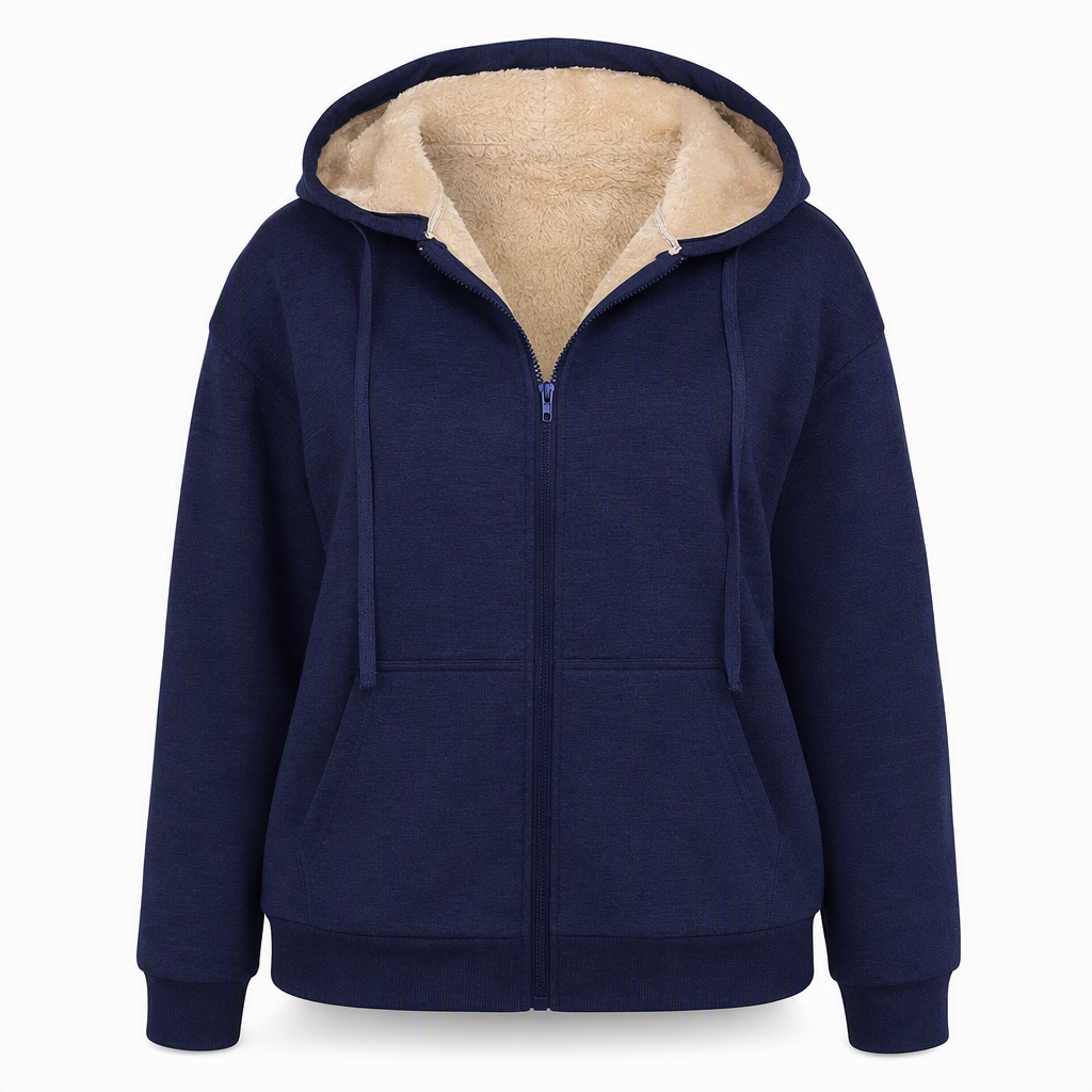 Damen Winter Warm Fleece Kapuzenpullover