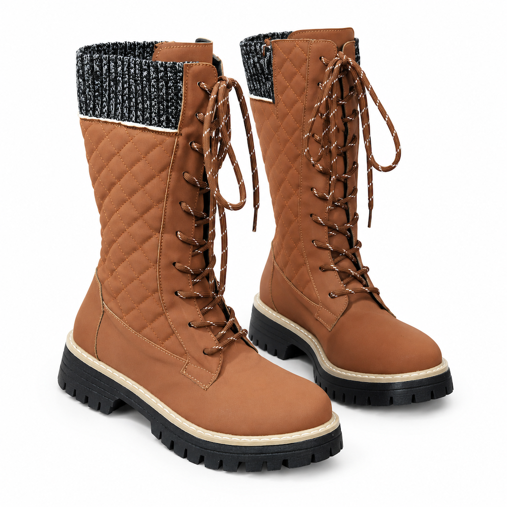 Damen-Stiefeletten mit runder Zehenpartie, Plateau und dicker Sohle, in Übergröße für den Herbst