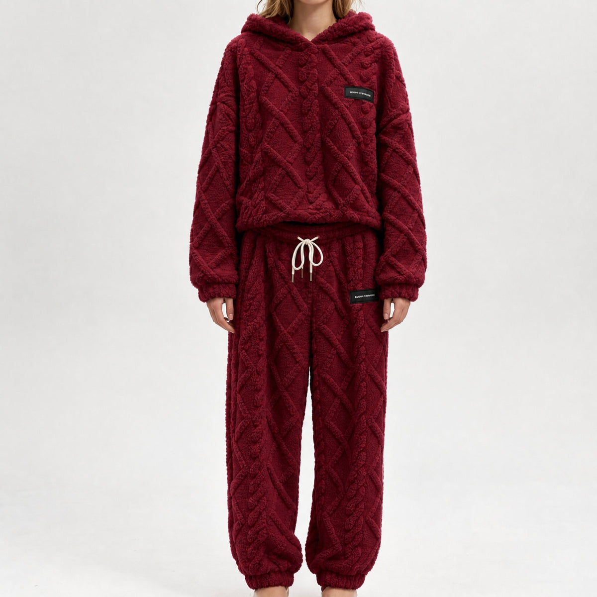 🍂Neu für Herbst & Winter – 50% Rabatt für kurze Zeit!🎁Thermo-Fleece-Pyjama-Set, warme Hauskleidung, 2-teilig, auch draußen tragbar