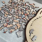 🎁Cadoul drăguț de Crăciun🎅 Puzzle din lemn de 135 de piese în formă de pisică în culorile Morandi