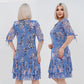 🌸 Rochie elegantă plisată cu mânecă scurtă și lungă👗