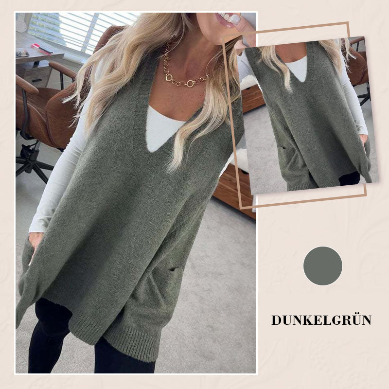 ✨✨Begrenzter Vorrat verfügbar, nicht verpassen!👗Damen-Strickweste mit V-Ausschnitt