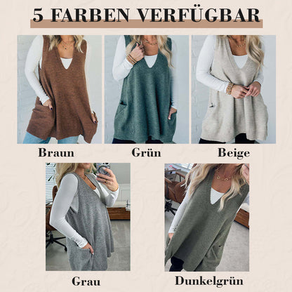 ✨✨Begrenzter Vorrat verfügbar, nicht verpassen!👗Damen-Strickweste mit V-Ausschnitt