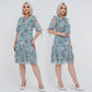 🌸 Rochie elegantă plisată cu mânecă scurtă și lungă👗