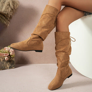 👢 Damen Schnürstiefeletten mit weitem Schaft | Kein Einengen, kein unbequemer Sitz – Weites Schaftdesign, mittelhohe Stiefeletten & praktisch für den Alltag ✨