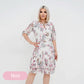 🌸 Rochie elegantă plisată cu mânecă scurtă și lungă👗