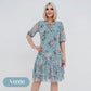 🌸 Rochie elegantă plisată cu mânecă scurtă și lungă👗