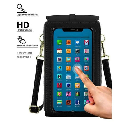🌧️Wasserabweisend & handgefertigt, 3 Tragevarianten👜 Touchscreen-Crossbody-Tasche – Wasserabweisendes PU-Leder & verstellbarer Gurt, 3 Tragevarianten ✨