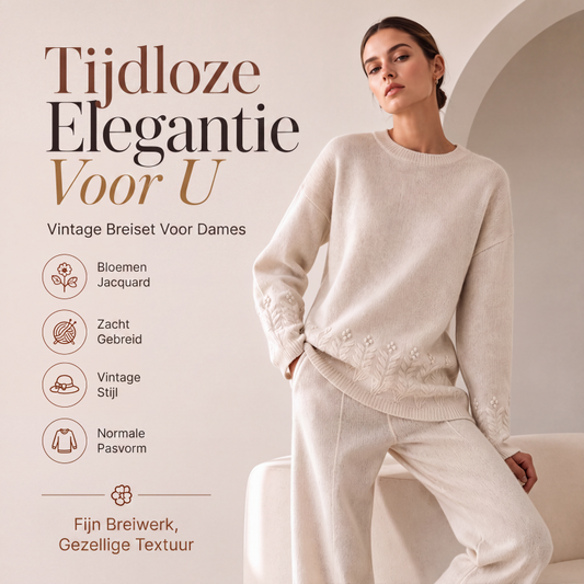 Damen Retro-Strickpullover mit Rundhalsausschnitt in Unifarbe