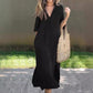 👗 Rochie de culoare solidă cu decolteu în V