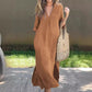 👗 Rochie de culoare solidă cu decolteu în V