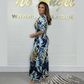 💟 Moda de vară Plus Dimensiune femei 🍃 Plus Dimensiune imprimate Jumpsuit