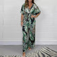 💟 Moda de vară Plus Dimensiune femei 🍃 Plus Dimensiune imprimate Jumpsuit