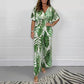 💟 Moda de vară Plus Dimensiune femei 🍃 Plus Dimensiune imprimate Jumpsuit