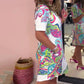 🌈Rochie colorată imprimată cu gât în V pentru femei