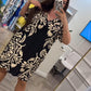 👗Rochie imprimată cu decolteu în V cu buzunare Casual pentru femei
