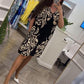 👗Rochie imprimată cu decolteu în V cu buzunare Casual pentru femei