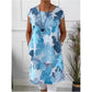Rochie de bumbac cu imprimeu fluture