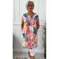 Rochie de bumbac cu imprimeu fluture