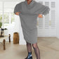 💕Rochie cu glugă și buzunare pentru femei, căptușită cu fleece