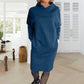 💕Rochie cu glugă și buzunare pentru femei, căptușită cu fleece