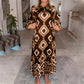 💖Rochie cu mânecă lungă tipărită Casual Bohemian pentru femei