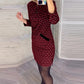 Rochie Vintage Diamond Check Slim Fit Hip Wrap👗