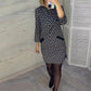 Rochie Vintage Diamond Check Slim Fit Hip Wrap👗