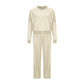 🍂Femei cu mânecă lungă Zip Coat Drawstring Sweatpants 2-Piece Sets