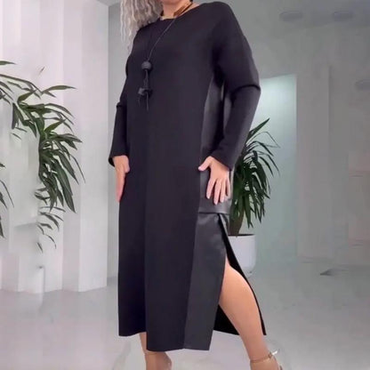 ✨Rochie casual din piele liberă pentru femei cu buzunare