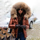 Femeii cald mare blană guler Hooded jos Coat