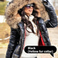 Femeii cald mare blană guler Hooded jos Coat