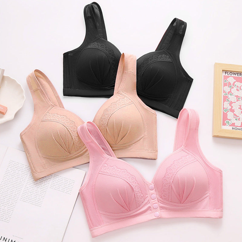 👙🎀【 1+1 gratis】🔥Vorne zu verschließender, atmungsaktiver, hautfreundlicher BH aus Baumwolle