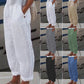 Pantaloni casual din in respirabili