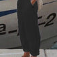 Pantaloni casual din in respirabili