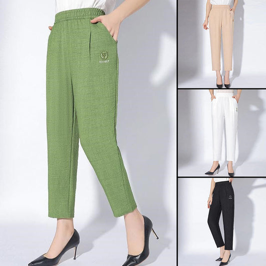 👖Pantaloni casual pentru femei de culoare solidă cu buzunare