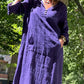 Rochie maxi cu glugă cu mânecă lungă și fantă de culoare solidă pentru femei