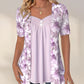 💖Top neregulat floral patchwork pentru femei