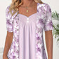 💖Top neregulat floral patchwork pentru femei