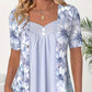 💖Top neregulat floral patchwork pentru femei