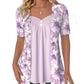 💖Top neregulat floral patchwork pentru femei