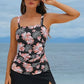 Costume de baie tankini vintage din două piese pentru femei, cu control al abdomenului
