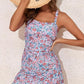 Costume de baie tankini vintage din două piese pentru femei, cu control al abdomenului