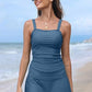 Costume de baie tankini vintage din două piese pentru femei, cu control al abdomenului