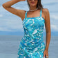 Costume de baie tankini vintage din două piese pentru femei, cu control al abdomenului