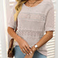 🔥Pulover pentru femei cu gât rotund, mâneci scurte, cu decupaje【S-XL】👚