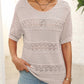 🔥Pulover pentru femei cu gât rotund, mâneci scurte, cu decupaje【S-XL】👚
