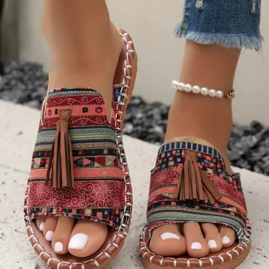 ✨✨✨【EU36-43】🔥Flip Flops pentru femei cu imprimare boemă🥰💝🎁